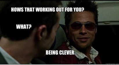 being clever