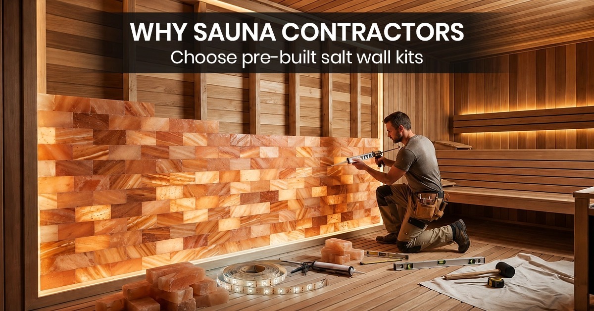 Why Do Sauna Contractors Choose Pre-Built Salt Wall Kits?